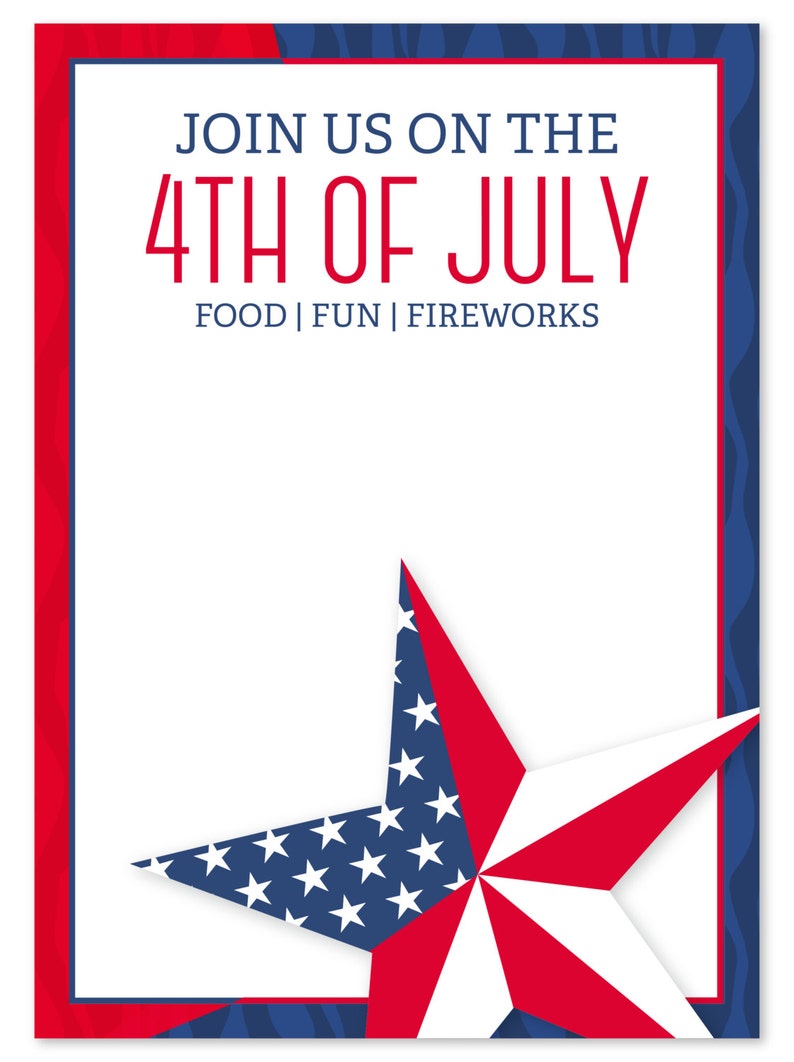 Fourth of July Custom Invitations image 5
