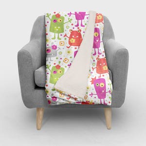 Girl Monsters Personalized Blanket