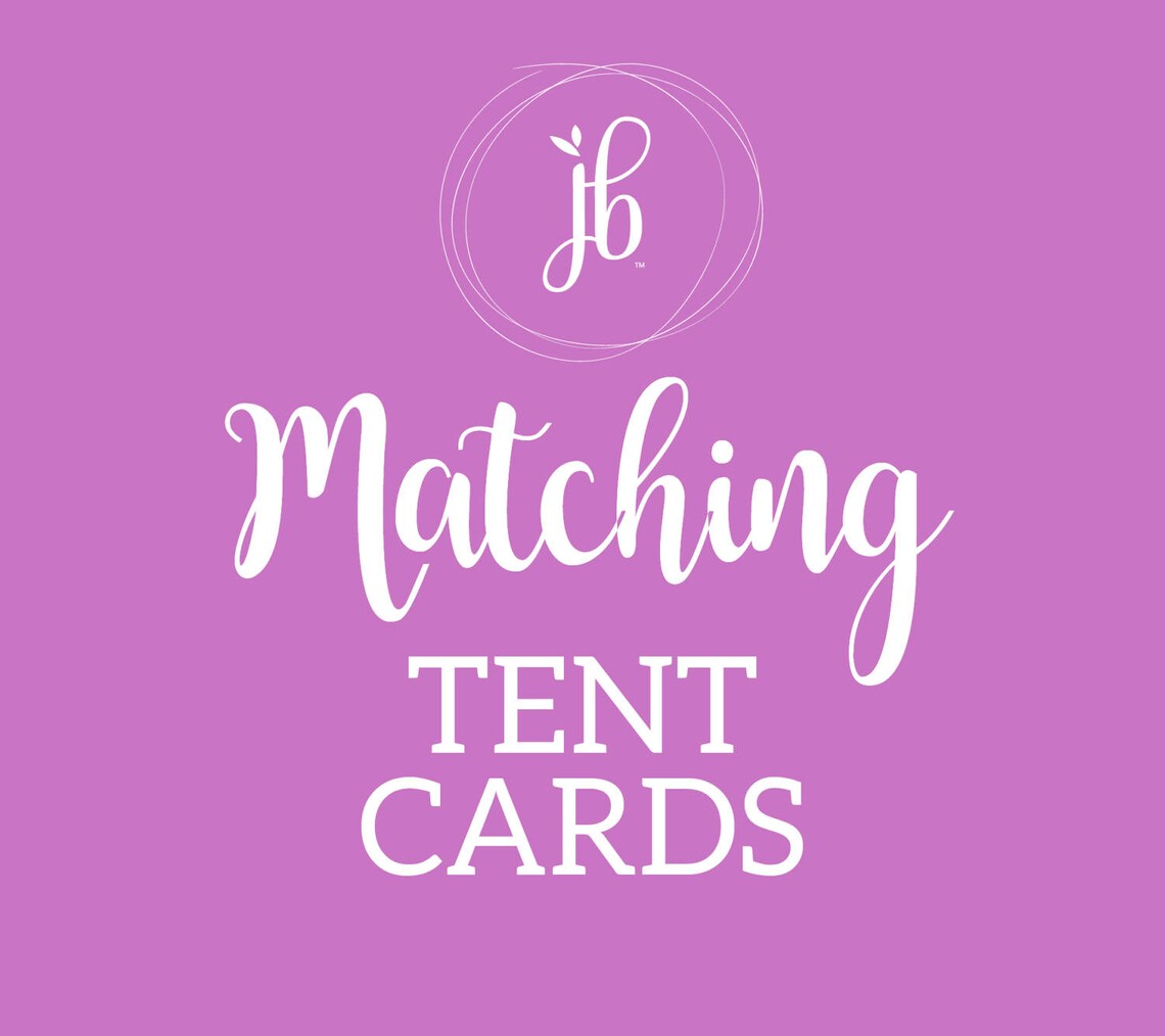 Matching Tent Cards Custom Party Tent Cards Party Decor Etsy