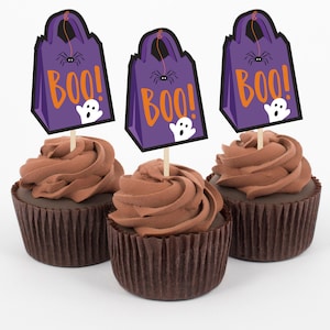 Trick or Treat Bag Cupcake Toppers | Custom Party Cupcake Toppers | Party Decor | Halloween Theme Cupcake Toppers