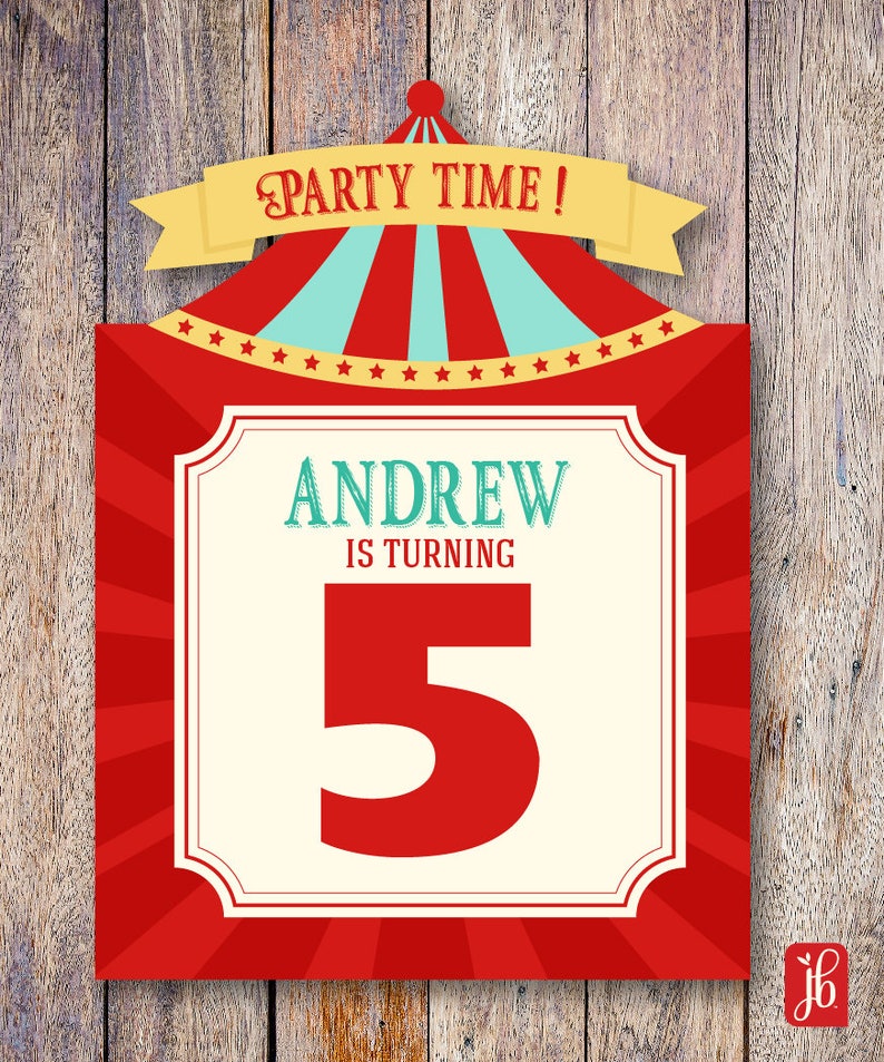 Circus Cupcake Toppers Custom Party Cupcake Toppers Party Etsy