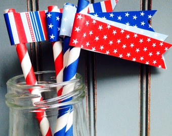 Stars & Stripes Drink Flags