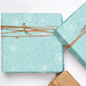 Teal Mulberry 20 x 29 Gift Wrap image 1