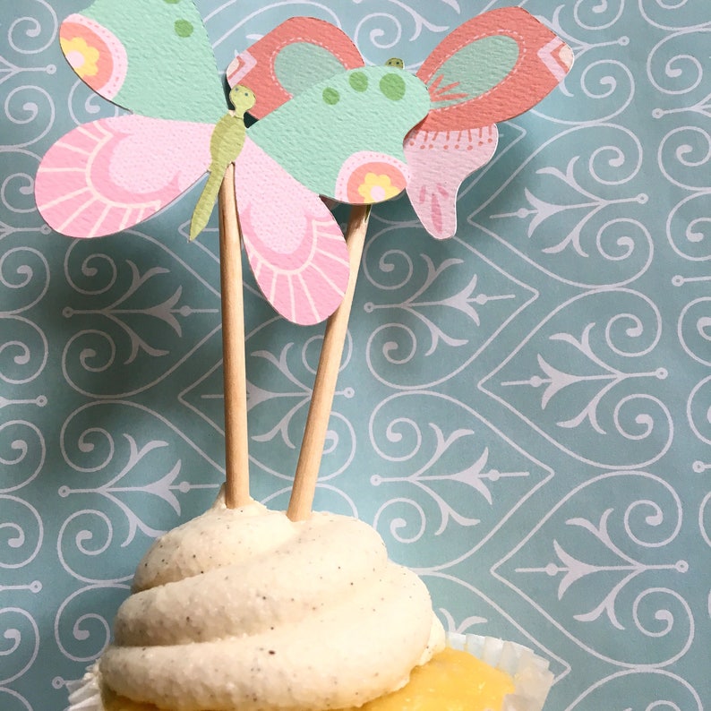 Butterfly Cupcake Toppers Custom Party Cupcake Toppers Etsy
