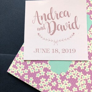 Staubige Rose Custom Hochzeit Geschenk-Tag-Aufkleber