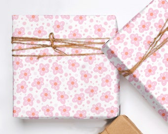 Pink Gift Wrap for Kids Birthday | Party Paper | Just Pink Childrens Gift Wrap | 20" x 29" Wrapping Sheets