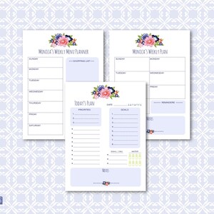 Personalized Daily Planner Notepad: Floral Custom Stationery