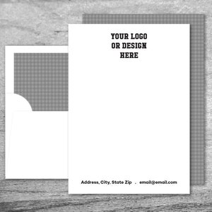 Dein Logo Geschäftspapier-Set | Umschläge mit Coordinating Liner | 28 Schriftfarben zur Auswahl