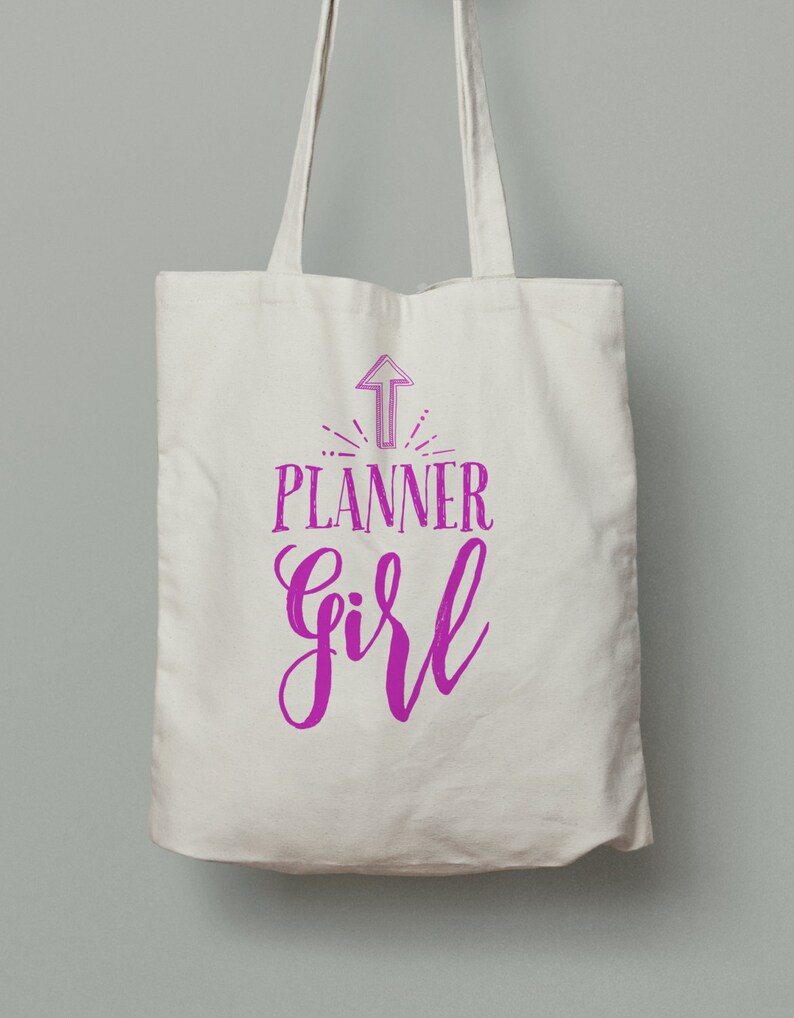 Planner Girl Tote Bag Planner Tote Bag Great Gift Idea Etsy
