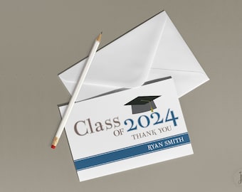 Class of 2024 Graduation Thank You Note Card | Graduation Thank You Cards