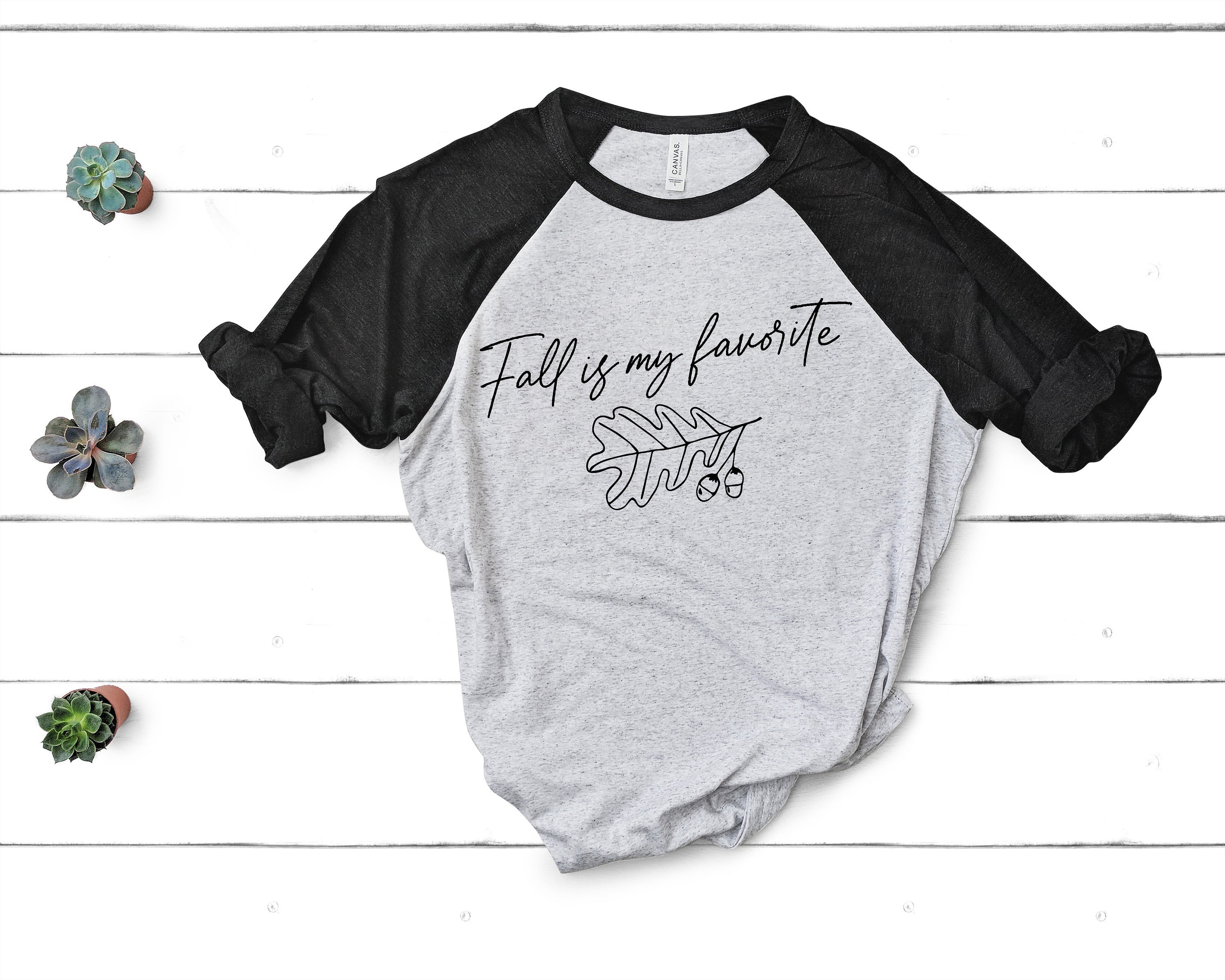 Fall Is My Favorite Raglan T-Shirt: Autumn Graphic Tee