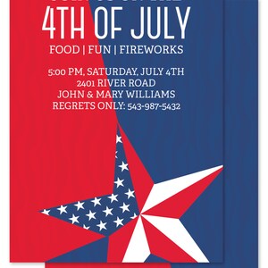 Fourth of July Custom Invitations image 2