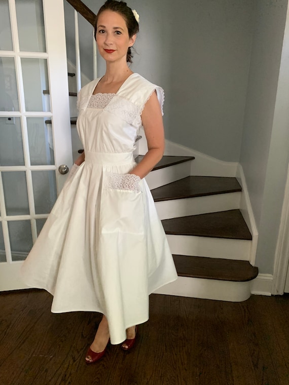 Vintage Gunne Sax 100% Cotton and Lace Dress, Wedd