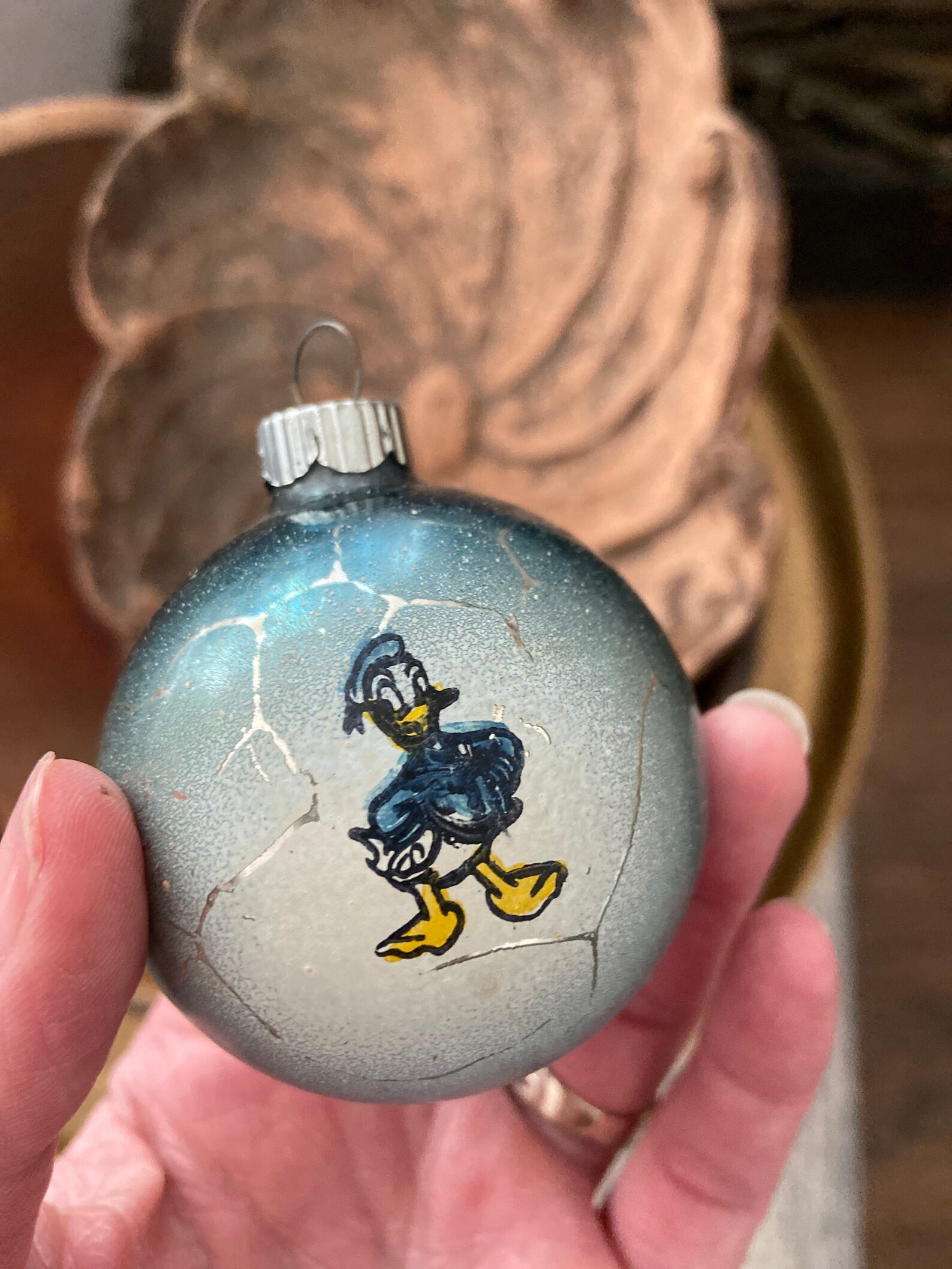 Vintage Donald Duck 1930s / 1940s Mercury Glass Ornament Etsy