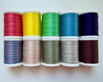 Sulky 12wt Thread - 10 King Spools - Rainbow and Neutrals