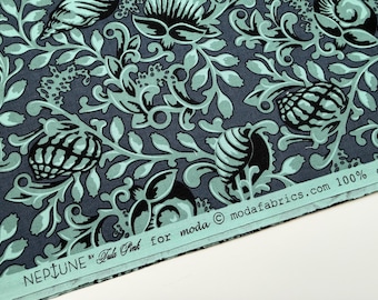 Neptune by Tula Pink for Moda Fabrics - Pacific Paisley in Navy - Half Yard - OOP