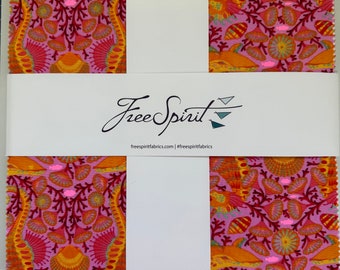 Zuma di Tula Pink per Free Spirit Fabrics - Quadrati da 10 pollici