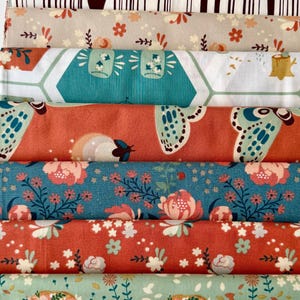 Acorn Trail i Fort Firefly od Teagan White dla Birch Organics – zestaw Fat Quarter