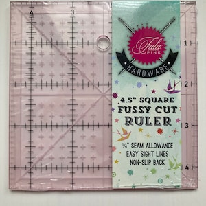 4.5 Square Fussy Cut Ruler by Tula Pink Hardware image 1