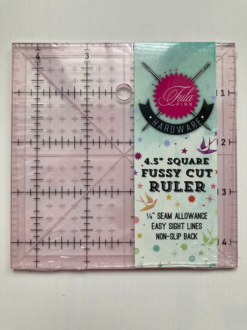 4.5 Square Fussy Cut Ruler by Tula Pink Hardware image 1