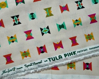 Tula Pink Spirit Animal Fabric - Arrowheads in Electric Sky - Half Yard - Free Spirit  - OOP