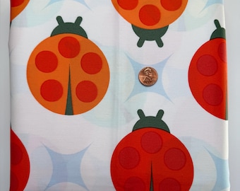 Tiny Beasts - Tula Pink - 108” Wide Back - Lady Luck - Ladybugs on White - 3.5 yards