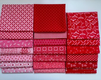 Lori Holt for Riley Blake Designs -20 Fat Quarter Bundle - Red Colorway