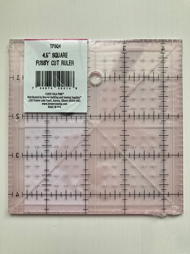 4.5 Square Fussy Cut Ruler by Tula Pink Hardware image 2