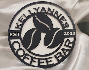 Personalised Coffee Bar Wooden Sign - Wall Decor - Door Sign - First Home - Gift - Coffee Lover