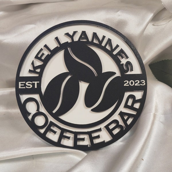 Personalised Coffee Bar Wooden Sign - Wall Decor - Door Sign - First Home - Gift - Coffee Lover