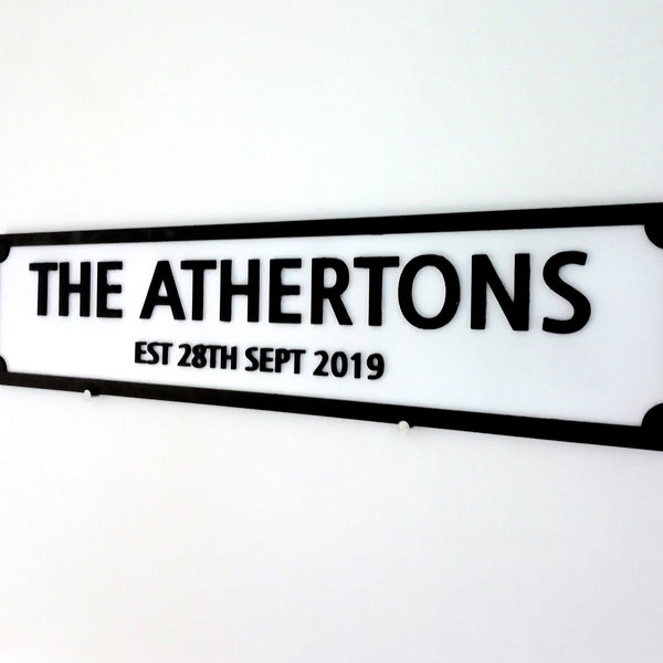 Personalised Family Name Street Sign  Wedding Gift  Anniversary Gift  Street Name  Vintage Sign  Wedding Sign