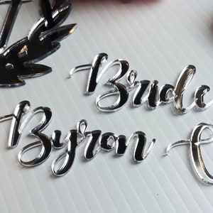 Fancy Mirror Place Settings Names  Laser Cut Names  Wedding Reception  Mirror Acrylic  Guest Seating  Wedding Seating