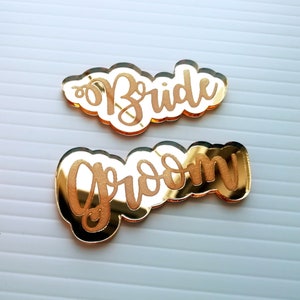Gold Mirror Wedding Place Setting- Wedding Place Cards - Wedding Place Names - Keyrings - Guest Seating - Wedding Seating - Wedding
