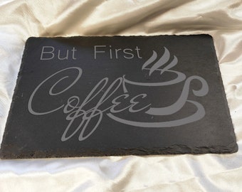 But First Coffee Slate - Coffee Station Decor