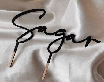 Personalised Name Cake Topper - Custom Birthday Cake Topper - Wedding Cake Topper - Any Name Topper