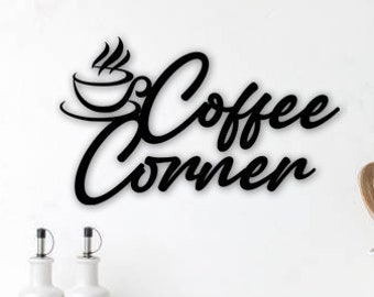 Coffee Corner Wooden Sign - Kitchen Wall Decor -  Home Bar Sign - Gift - Coffee Lover