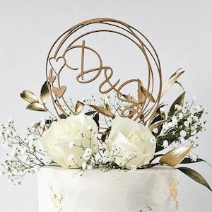 Initial Wedding Cake Topper - Scribble Style Personalised initials - Wedding Reception Wedding Anniversary