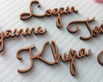 Personalised Wedding Place Names – Laser Cut Wooden Name Tags – Custom Table Setting Decor for Weddings & Events