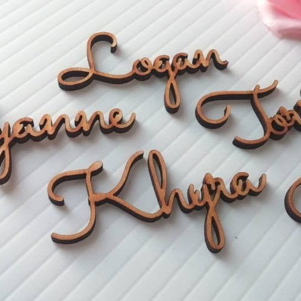 Personalised Wedding Place Names – Laser Cut Wooden Name Tags – Custom Table Setting Decor for Weddings & Events