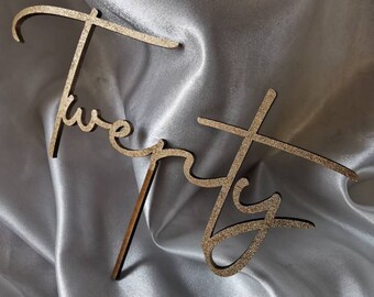 Twenty 20 Cake Topper - Custom Cake Topper Personalised - Weddings, Birthdays, Baby Showers
