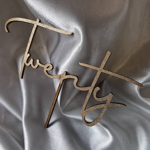 Twenty 20 Cake Topper - Custom Cake Topper Personalised - Weddings, Birthdays, Baby Showers