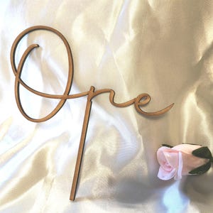 One 1 Cake Topper First Birthday - Custom Cake Topper Personalised - Weddings, Birthdays, Baby Showers