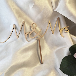 Mr & Mrs Cake Topper - Custom Cake Topper Personalised - Weddings, Birthdays, Just Married