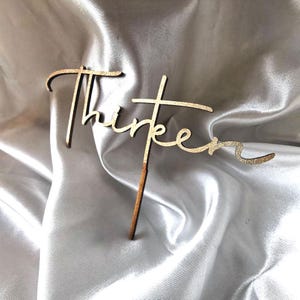 Dreizehn 13 Cake Topper - Benutzerdefinierte Cake Topper personalisiert - Hochzeiten, Geburtstage, Babypartys