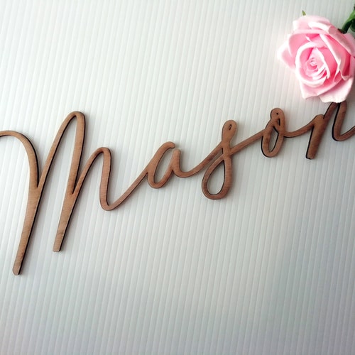 Personalised Wood Door Sign Wooden Name Sign Baby Child Etsy UK