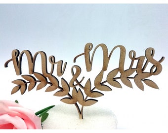 Wreath Wedding Cake Topper - Mr & Mrs - Mr and Mr - Mrs and Mrs - Wedding Reception Wedding