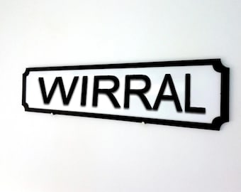 Wirral Street Sign with Postcode – Personalized Wedding Gift