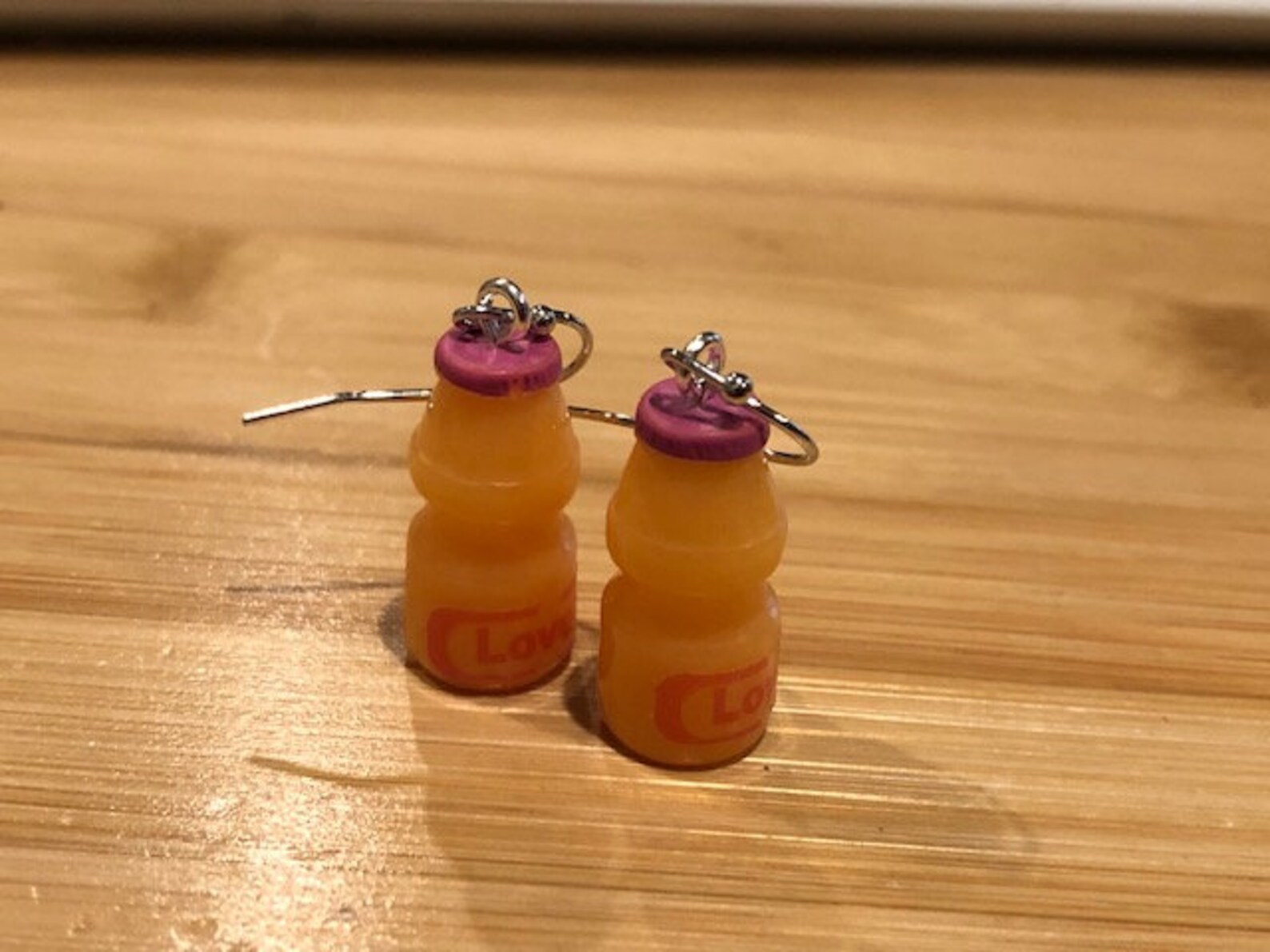 Orange Juice Bottle Earrings Lovely Drink Weird Etsy
