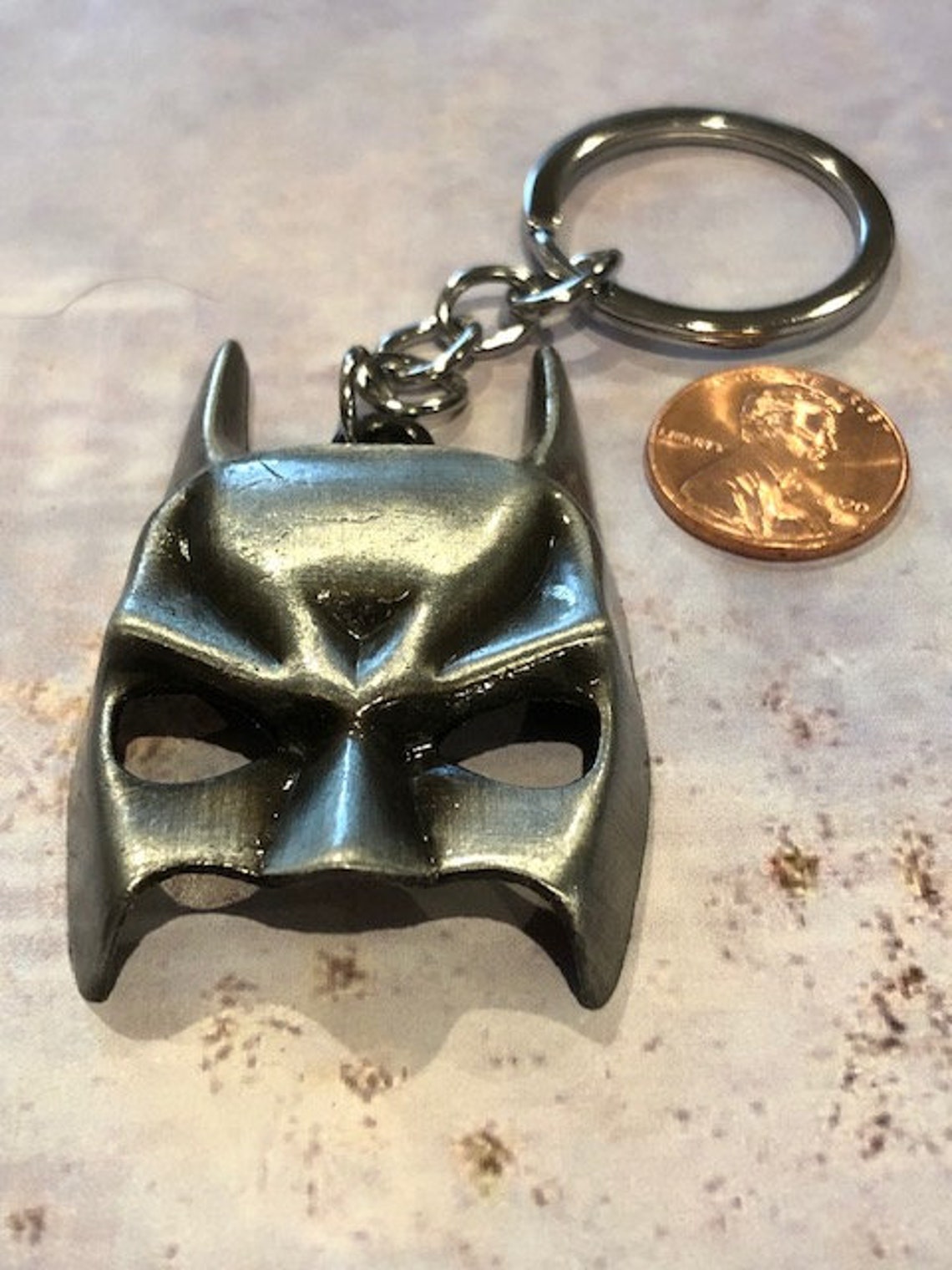 Batman Keychain l Titanium Batman Head Keychain l DC Comics Etsy