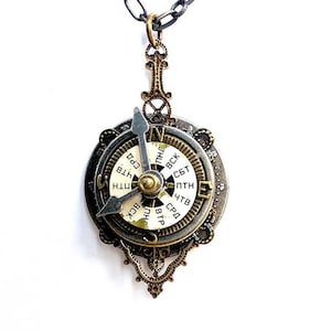 Steampunk-Kompass Uhr Halskette - einzigartige Steampunk Anhänger - einzigartige Steampunk Schmuck - Original Limited Edition